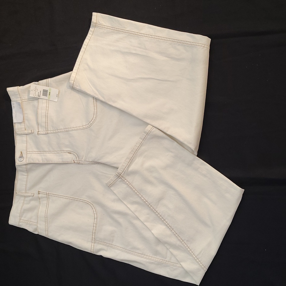 Jessica Simpson Ankle Barrel Jeans in Ecru | Size 10/ 30 - Picture 7 of 14